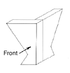 Diagram of the front/back edging piece